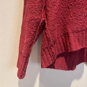 Free People We The Free Maroon Textured Oversized Pullover - Medium thumbnail 3