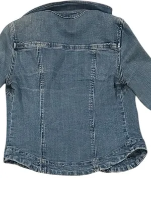 Free People Blue Denim Round Hem Jacket Xs thumbnail 6