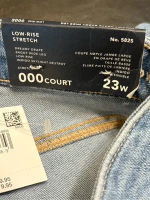 American Eagle Outfitters Light Blue Distressed Wide-Leg Jeans 23/000 Short NWT thumbnail 6