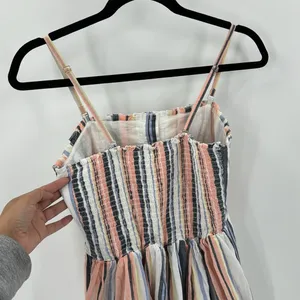 Free People Lilah Pleated Tube Midi Dress cotton summer lightweight adjustable thumbnail 6