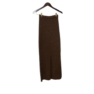TROIS THE LABEL Kendall Brown Knit Slit Sweater Skirt thumbnail 7