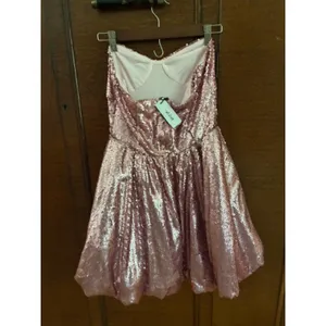 Nasty Gal NWT Pink Champagne Sequin Strapless Mini Dress US 6 Party Cocktail thumbnail 6