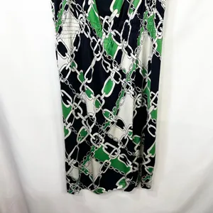 Tory Burch Small Dress Shift Chain Print‎ Silk Sleeveless Beach Vacation 206 thumbnail 4