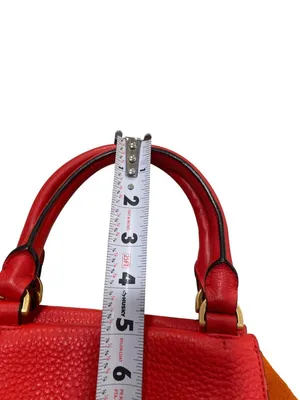 Tory Burch wms red orange suede leather tassled crossbody handbag SKU 10-229 thumbnail 6