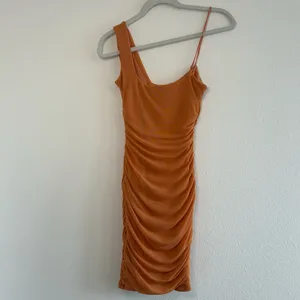 Oh Polly Lasting Lover Asymmetric Cowl Neck Mini Dress Caramel thumbnail 5