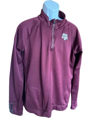 Unisex Womens Adidas Texas A&M Quarter Zip Pullover Track Jacket - Sz 2X thumbnail 1