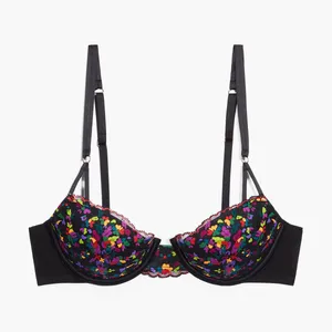 Nwt Savage X Fenty Steamy Floral Lace Black Caviar Romance In Bloom Lace Xs Product Description Lush florals are always a vibe! Our sheer Steamy Floral Lace Bralette features a unique floral print and scalloped trim. Features Unlined lace bralette Triangle cups Powermesh wing Rose gold-tone hardware Adjustable straps Hook-and-eye back closure Lace: 83% Nylon, 17% Elastane; Wing: 88% Nylon, 12% Elastane Hand wash cold, line dry Imported thumbnail 3