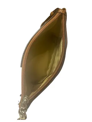 Coach Pebbled Leather Wristlet in Caramel Brown thumbnail 3