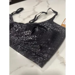 Skims metallic black bra women's xxl‎ nwt thumbnail 2