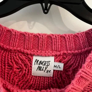 Princess Polly Anaya Oversized Pink Cable Knit Sweater M/L thumbnail 4