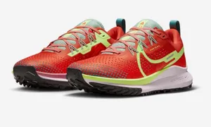 Nike Kids' Red and Neon Green Trail Sneakers thumbnail 1