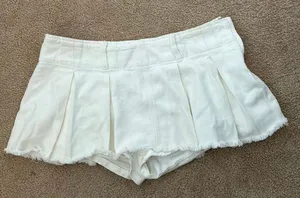 Ediked White Denim Skirt Size L thumbnail 4
