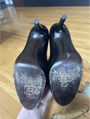 Stuart Weitzman Black Leather High Heel Pumps Sz7 thumbnail 5