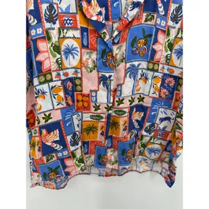 C&C California Linen Button Front Shirt Women‎ Sz M Coastal Vaca Tropical Cruise thumbnail 5
