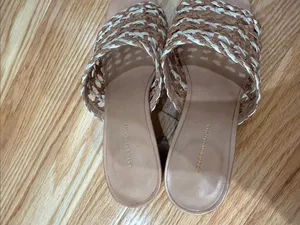 Anthropologie woven block heel mule sandals size 6.5/7 thumbnail 3