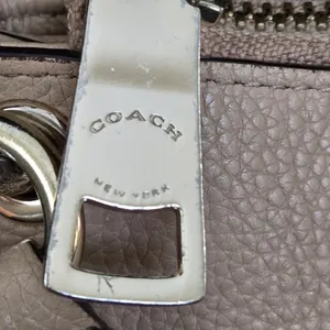 Coach Charley Embossed Horse and Carriage Pebbled Leather Crossbody TAN thumbnail 7