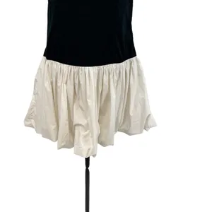 Abercrombie Bubble Hem Mini Dress Strapless‎ Black White Size XL thumbnail 6