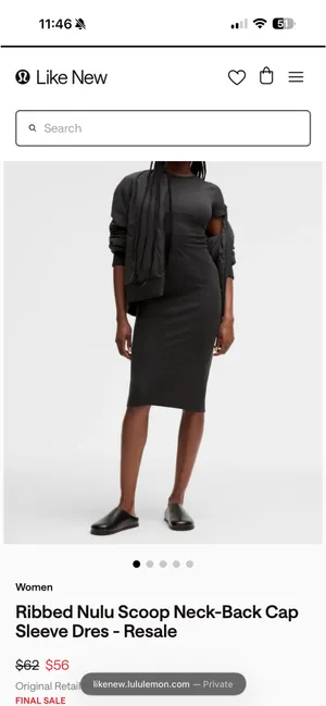 Black Lululemon Midi Dress thumbnail 4