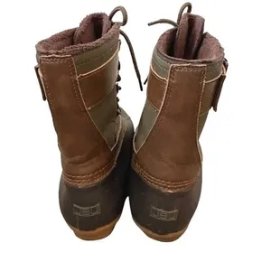 JBU by Jambu Nova Scotia Lace Up Duck Boots‎ Weatherproof Green Brown Size 7 thumbnail 4