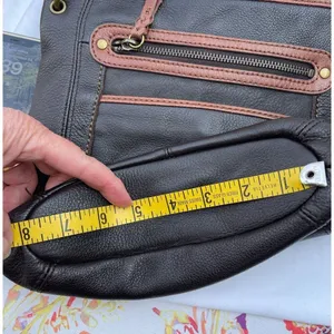 The Sak espresso brown leather crossbody. thumbnail 6