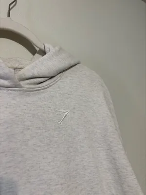 Gymshark Rest Day Hoodie Light Grey White Marl thumbnail 2