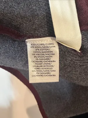 Ann Taylor Reversible Open-Front Cardigan in Burgundy and Gray thumbnail 6