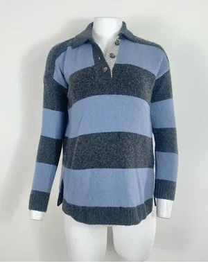 Madewell Rugby Striped Polo Sweater thumbnail 4