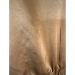 Express Satin Tan Zip Up Bomber Jacket thumbnail 4