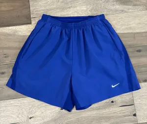 Nike Dri Fit Blue Running Shorts Elastic Waist Hidden Drawstring Womens Size S thumbnail 1
