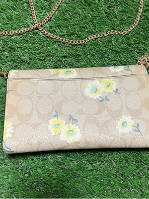 Coach Gemma bag in Signature Canvas with a Daisy print crossbody thumbnail 2