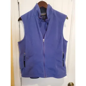 Patagonia Synchilla Vest Women’s LARGE PURPLE Full Zip Sleeveless Coat Outdoor thumbnail 8