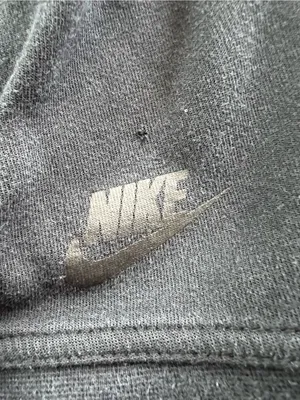 Nike Black Full Zip Hoodie Women’s XL Distressed Worn thumbnail 5