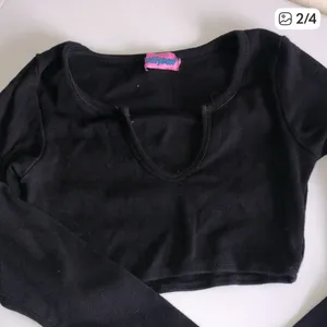 Edikted 'Romance' Ribbed Grunge Cotton Crop Top Women's S Black Goth Y2K thumbnail 4