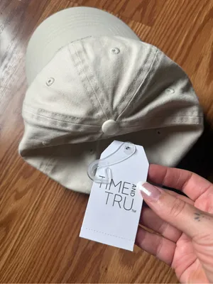 Bonjour Beige Cap - Embroidered Baguette Design thumbnail 2