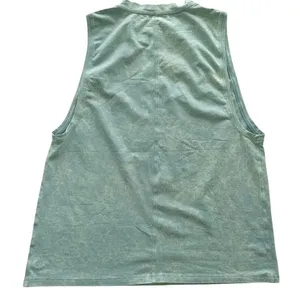 Lululemon All Yours Muscle Tank Top Cloudy Wash Arctic Green Size 10 Cotton thumbnail 4