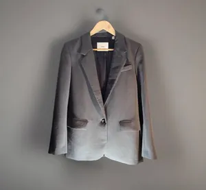 Aritzia Wilfred Crepette Blazer jacket XS Gray thumbnail 4