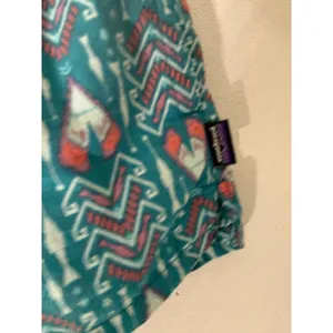 Patagonia Baggies Shorts Womens Teal Red Geometric Tribal Print STY57042 small thumbnail 4