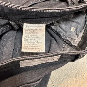 AG Adriano Goldschmied The Legging Jeans Womens Size 26 Black Super‎ Skinny thumbnail 7