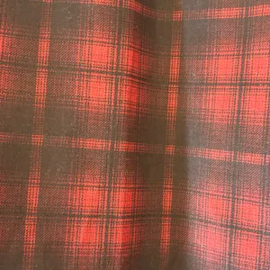 Maurices Red Black Mini Skirt 19” long Plaid Faux Pockets Back thumbnail 4