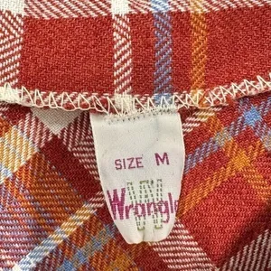 Vintage Wrangler Women's Plaid Flannel Belted Shacket Jacket Western Retro Rodeo thumbnail 4