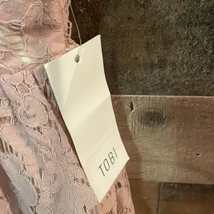 Tobi Blush Lace Overlay Sleeveless Plunging Neckline Mini Dress, NWT thumbnail 6