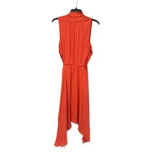 Rebecca Minkoff Wrap Midi Dress Orange‎ Size XS Sleeveless Open Sides C8-0 thumbnail 10