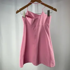Zara Asymmetric Mini Dress with Built in Short‎ in Light Pink Size Extra Small thumbnail 12