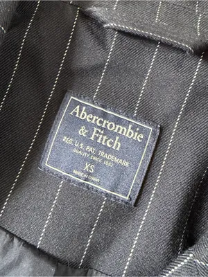 Abercrombie & Fitch Women’s Navy Pinestripe Double Breasted Blazer Classic XS thumbnail 5