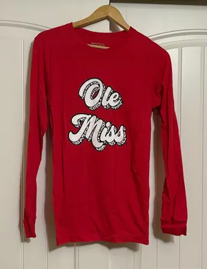Ole Miss Rebels T Shirt Women's Small Red Gameday Couture X Social House Cotton thumbnail 1