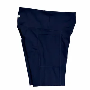 Bally Total Fitness Womens S Biker Shorts Blue Activewear Hip Pockets Stretch thumbnail 3