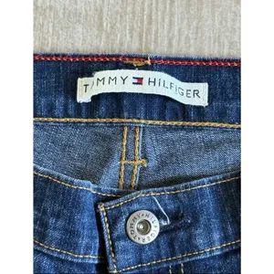 Y2k Tommy Hilfiger‎ Womens Straight Leg Jeans Dark Wash Blue Denim Sz 10 Stretch thumbnail 4