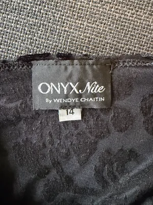 Onyx Nite Vintage Black Velvet Burnout Cardigan Shrug Bolero One Button Whimsigoth Witchy thumbnail 3