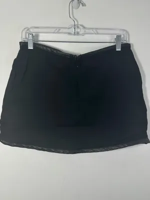 WeWoreWhat Black Mini Skirt Size 2 Faux Leather Trim thumbnail 3