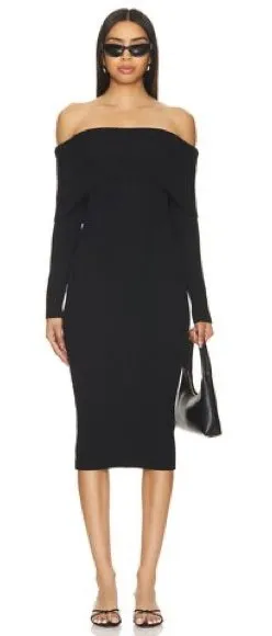 Revolve Loraine Midi Dress in Black size XS, easily fits a small thumbnail 1